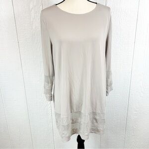 Ali Miles Gray Silver Tunic Top Large